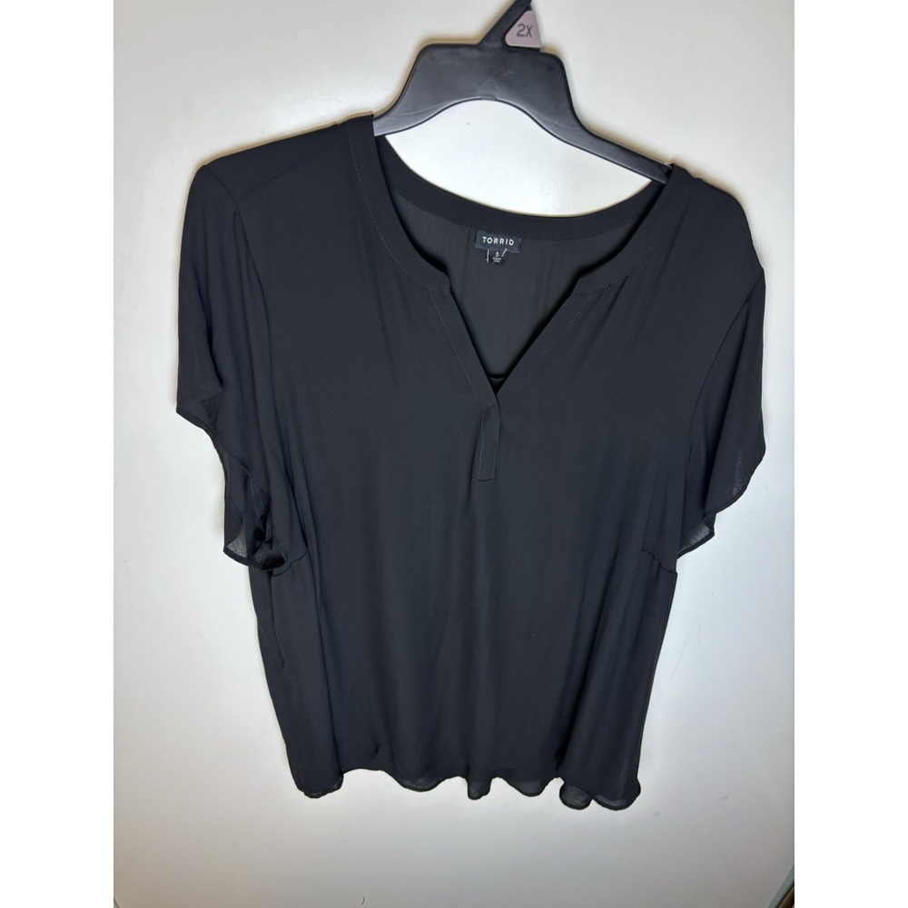 TORRID Georgette Short Sleeve Blouse 10714609 Size 5 (5X)